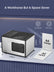 Countertop Nugget Ice Maker Newest Version, 40Lbs per Day, 5 Mins Ice Output, Self-Clean, Fingerprint-free Stainless Steel, Glossy Glass Touch Panel, FOHERE