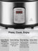 FOHERE 6Qt Slow Cooker with Ceramic Inner Pot, Adjustable Time ＆ Temp, Auto Keep Warm Function, Delay Start Function