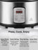 FOHERE 6Qt Slow Cooker with Ceramic Inner Pot, Adjustable Time ＆ Temp, Auto Keep Warm Function, Delay Start Function