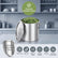 21 LT Stainless Steel Airtight Canister for Kitchen, Rice Food Storage Containers,10-25Lbs Metal Bucket Food Storage Container for Rice, Flour, Grain, Coffee