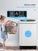 Full Automatic Washing Machine, FOHERE 1.5Cu.Ft 11lbs Capacity Portable Machine, 8 Programs 10 Water Levels Energy Saving Top Load Washer for Apartment Dorm