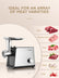 Electric Meat Grinder, 3200W Max Heavy Duty Stainless Steel Meat Mincer with 2 Blades, 3 Grinding Plates, 3 Sausage Stuffer Tubes & Kubbe Kit for Home & Kitchen & Deer Meat Processing Using