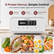 FOHERE Food Steamer for cooking 12.7QT Double Tier Stainless Steel Vegetable Steamer with Digital Timer, 8 Preset Menus,1200W