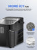 Ice Maker Machine Countertop 30lbs in 24H, 2 Sizes, Comfort Handle, Seflclean, Bullet Shaped Ice for Home Kitchen Office Bar, FOHERE
