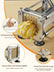 FOHERE French Fry Cutter for Potatoes, Stainless Steel Potato Cutter with 1/2 inch, 3/8 inch and 1/4 inch Blades, Perfect for Carrot, Yam, Cucumbers