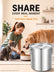 FOHERE 35LBS Airtight Stainless Steel Dog Food Storage Container Dog Food Bin with Locking Lid, Metal Dog Food Container Keep Kibble Fresh for Pet, Home Kitchen Garage Use, Easy to Clean