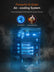 28 Bottles Wine Fridge, 2.4 Cu.ft Wine Cooler Refrigerator with 41-64℉ Digital Temper Control, Black