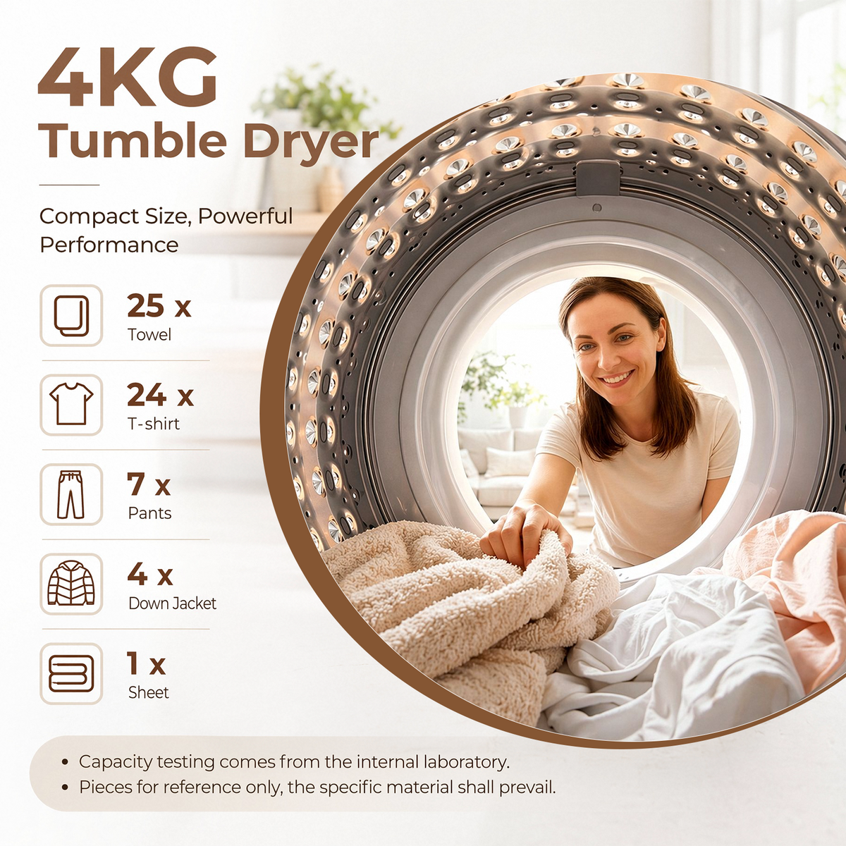 FOHERE 1.6 cu.ft Portable Clothes Dryer, 1200W Compact Electric Dryer with Stainless Steel Tub, Electric Laundry Dryer for Apartment Dorm RV, Black