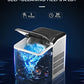 Ice Makers Countertop Stainless Steel, 28lbs in 24Hrs, 9 Cubes Ready in 6 Mins, Self-Clean Portable Ice Maker Machine, 2 Sizes of Bullet Ice for Home Office Bar Party, LED Display, FOHERE