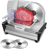 FOHERE Meat Slicer Electric Deli Food Slicer with 7.5" Removable Stainless Steel Blade, Cuts Meat, Cheese, Bread, Silver