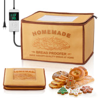 FOHERE Faltbare Teiggärbox Temperaturregelung 0-56°C, 48H, Großraum-Gärschrank für Sauerteig, Pizza, Joghurt und Fermentation