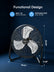 FOHERE 20" High Velocity Industrial Fan, 30 ft/s Powerful Floor Fan with 360° Tilt, 3-Speed Heavy Duty Metal Shop Fan for Garage, Workshop, Gym, Patio & Commercial Use, ETL Safety Certified