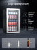 FOHERE Beverage Refrigerator Cooler, 120 Cans Mini Fridge with Glass Door for Soda Beer or Wine, Drink Dispenser with Adjustable Removable Shelving, Freestanding Beverage Fridge for Office, Bar, Home