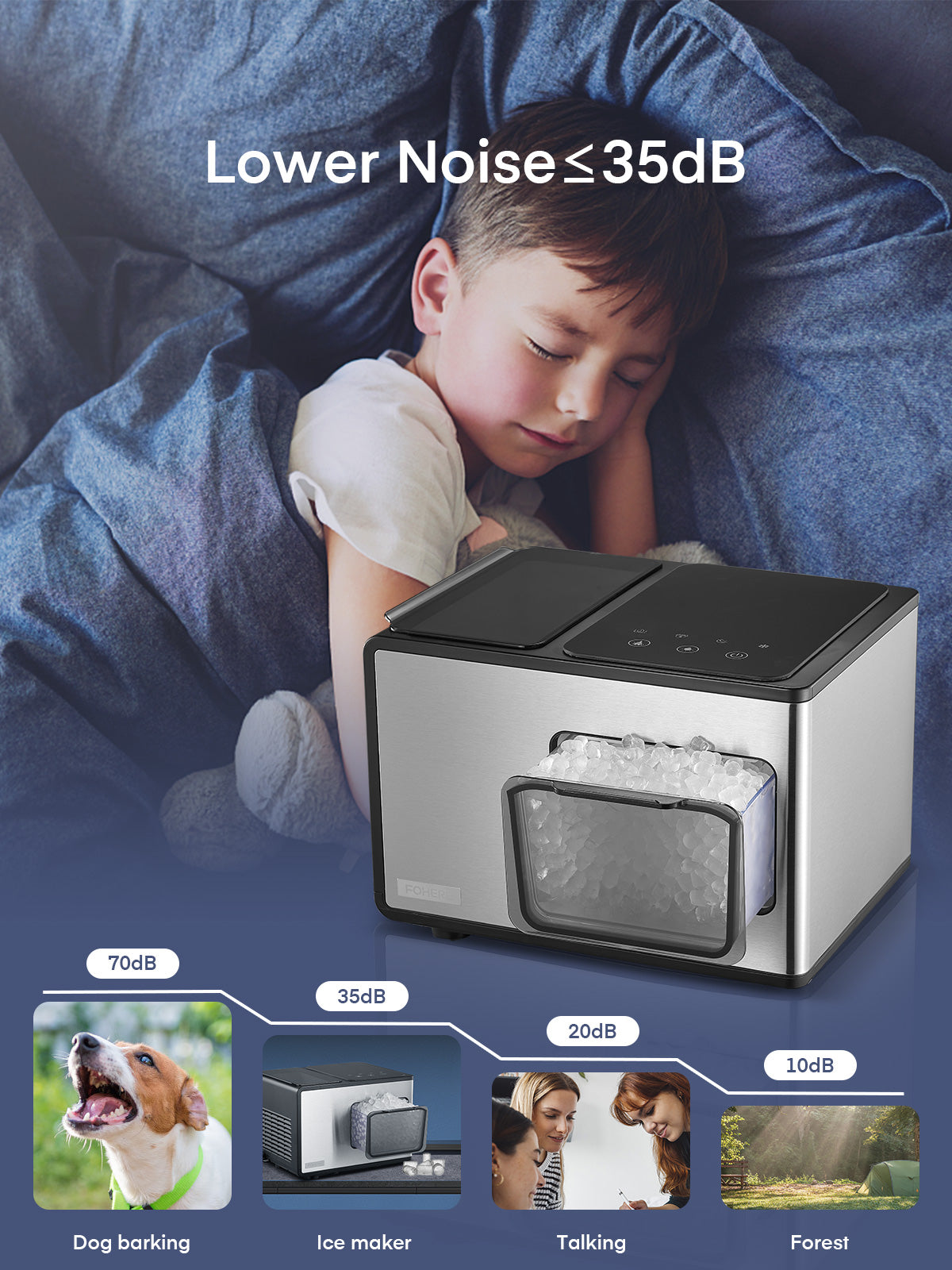 FOHERE Nugget Ice Maker