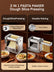 Electric Pasta Maker Machine, Adjustable Thickness Noodle Maker for Spaghetti, Fettuccine, Lasagna & Dumpling Skins | 7-Level Customization, Food-Grade Stainless Steel, Easy Clean