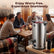 FOHERE 120-Cup 26.4QT Commercial Coffee Urn and Hot Water Dispenser, 1650W Stainless Steel with Digital Temp Control, Timer, Jar Rack, Silver