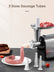 FOHERE Elektrischer Fleischwolf, Wurstfüller aus Edelstahl, Fleischwolfmaschine mit 2 Klingen & 3 Platten, 2000W Max. Lebensmittelzerkleinerer, Wurstfüller-Rohr & Kubbe-Set, Hochleistungs-Fleischwolf