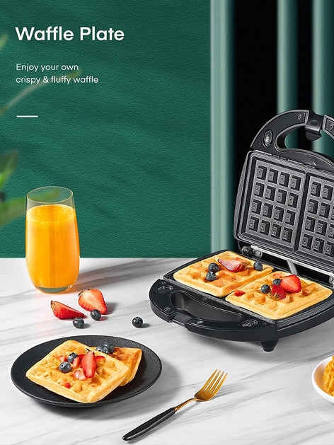 Fohere 3-in-1 Sandwich Maker, Waffle Maker, Sandwich Grill