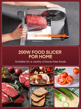 FOHERE Meat Slicer Electric Deli Food Slicer with 7.5" Removable Stainless Steel Blade, Cuts Meat, Cheese, Bread, Silver