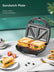 Fohere 3-in-1 Sandwich Maker, Waffle Maker, Sandwich Grill