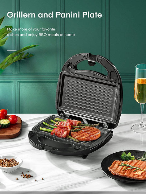 Fohere 3-in-1 Sandwich Maker, Waffle Maker, Sandwich Grill