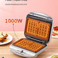 FOHERE Waffle Maker Belgian 1000W, 2 Slice Waffle Iron with Browning Control, Nonstick Plates, Indicator Lights, Cord-Storage