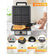 1200W Waffeleisen, 4-Scheiben-Waffeleisen, antihaftbeschichtet, Bräunungsgradregelung, Weiß