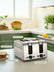 4 Slice Toaster, 1500W Extra-Wide Slot Toaster, for Bagel, Bread, Waffle, with 6 Shade Settings, Dual Independent Control Panel, Reheat/Defrost/Cancel Functions, Stainless Steel Sliver
