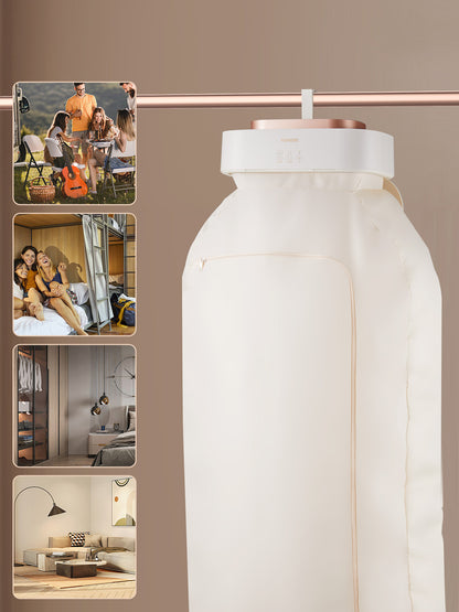 Tragbarer Wäschetrockner, 600W Mini Klappbarer Wäschetrockner mit Zeitschaltuhr, Geeignet für Unterwäsche, Babykleidung, Wohnmobil, Wohnung, Reisen