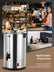 Coffee Maker 150 Cups Commercial, Coffee Urn 15 L/3.96 Gal Electric Hot Beverage Dispenser with Dripless Faucet, 1500W Power Quick Brew, Stays Hot for Coffee & Beverage, Catering, Party