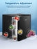 FOHERE 1.6 Cu. Ft Mini Refrigerator with Top Freezer, Single Door, 46L Capacity, Black