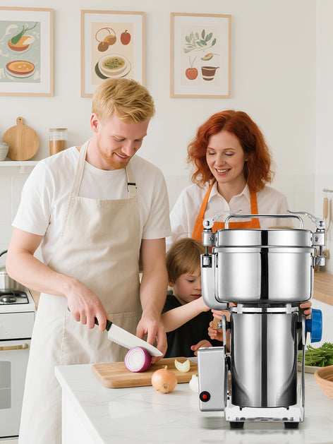 Grain Mill Grinder Electric 2500g, Swing Herb Mill Grinder for Dry Spice Herbs