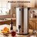 FOHERE 120-Cup 26.4QT Commercial Coffee Urn and Hot Water Dispenser, 1650W Stainless Steel with Digital Temp Control, Timer, Jar Rack, Silver