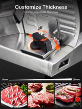 FOHERE Meat Slicer, 250W Deli & Food Slicer with Three 7. 5inch Stainless Steel Blades and Food Tray, for Bread Fruit Vegetable ,Silver