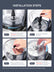 FOHERE 12 Cup Food Processor, Multi-functional Vegetable Cutter, 3 Speeds 6 Main Functions with Chopper Blade, Dough Blade, Shredder, Slicing Attachments, Silver
