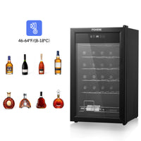 28 Bottles Wine Fridge, 2.4 Cu.ft Wine Cooler Refrigerator with 41-64℉ Digital Temper Control, Black