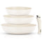 FOHERE Nonstick Frying Pan Set with Detachable Handle, 3PCS 8 9.5 11 Inch Non Toxic Diamond Ceramic Pan, Dishwasher & Oven Safe Skillets and Frying Pans, Compatible with All Stoves(Induction), Beige