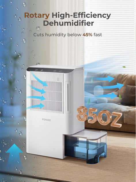 Dehumidifier for Home 2000 Sq.Ft, 85OZ Dehumidifiers for Basement Bedroom Bathroom with Drain Hose, Auto Shut Off, Humidity Display & 7 Color Light