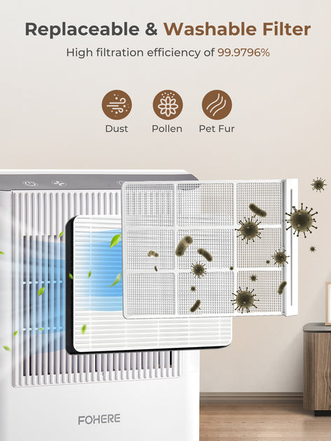 Dehumidifier for Home 2000 Sq.Ft, 85OZ Dehumidifiers for Basement Bedroom Bathroom with Drain Hose, Auto Shut Off, Humidity Display & 7 Color Light
