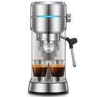 Fohere Espresso Machine, 20 Bar Stainless Steel 20 Bar Espresso and Cappuccino Maker with Milk Frother Steam Wand