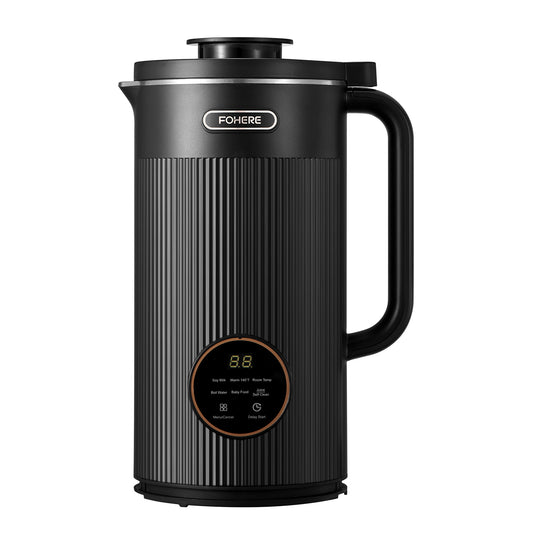 Nussmilchbereiter, Automatische Sojamilchmaschine, hausgemachte Pflanzenmilch, Hafer, Mandeln, Saft und milchfreie Getränke, mit Warmhalte-/Koch-/Verzögerungsstart-/Selbstreinigungsfunktion, 1000ml Schwarz