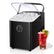 FOHERE Ice Maker Countertop with Handle, 2 Ice Sizes, 9 Bullet Ice in 6 Mins, 28lbs in 24h, Self-clean