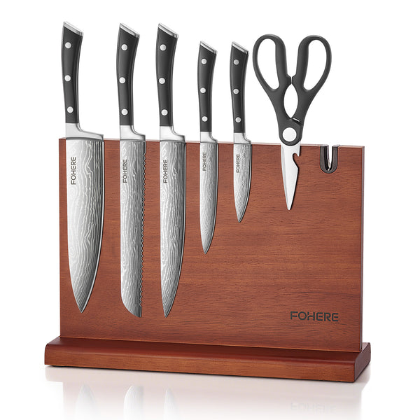 Kitchen Knife Set, FOHERE Knives Set with Magnetic Knife Holder