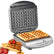 Waffeleisen mit Temperaturregelung, Waffeln in 4 Minuten, PFOA-freie Antihaftbeschichtung, Verbrühschutzgehäuse, Kontrollleuchten, 1000W, Neu