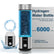 Hydrogen Water Bottle with Portable Hang-On Lid, Up to 6000 PPB, Screws onto Any Standard Water Bottle for On-the-Go Hydration – SPE/PEM Technology, Rechargeable, FDA Food-Grade &amp; FCC Certified