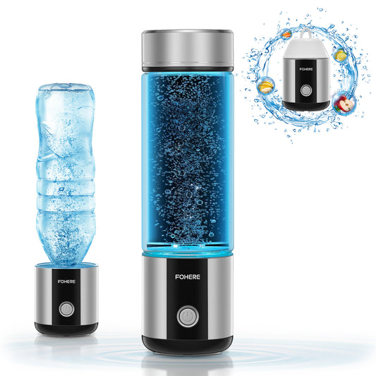 Wasserstoff-Wasserflasche mit tragbarem Anhängedeckel, bis zu 6000 PPB, auf jede Standard-Wasserflasche schraubbar für unterwegs – SPE/PEM-Technologie, wiederaufladbar, FDA-lebensmittelecht & FCC-zertifiziert