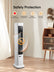 FOHERE Oscillating Tower Fan and Space Heater in One for Indoor Use, All Season High-Velocity Fan and Heater Combo Safety with Overheat Protection, Timer, Installation Free, 1500W, 37.9 Inches, White