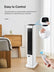 FOHERE Oscillating Tower Fan and Space Heater in One for Indoor Use, All Season High-Velocity Fan and Heater Combo Safety with Overheat Protection, Timer, Installation Free, 1500W, 37.9 Inches, White