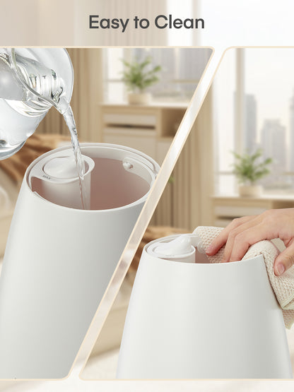 Luftbefeuchter für Schlafzimmer, große Räume, Zuhause, 5L leiser Kaltnebel-Luftbefeuchter zum Befüllen von oben mit ätherischem Öldiffusor, Fernbedienung, intelligentem Hygrometer, Schlafmodus, für Baby, Pflanzen, Büro, Kinderzimmer