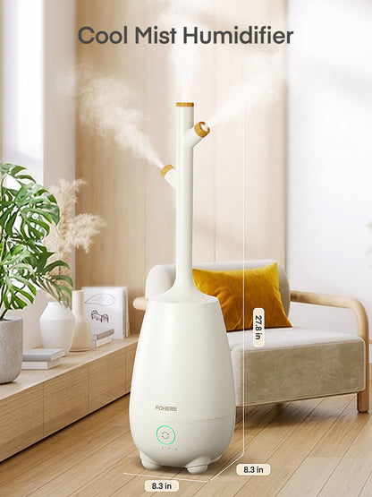 Luftbefeuchter für Schlafzimmer, große Räume, Zuhause, 5L leiser Kaltnebel-Luftbefeuchter zum Befüllen von oben mit ätherischem Öldiffusor, Fernbedienung, intelligentem Hygrometer, Schlafmodus, für Baby, Pflanzen, Büro, Kinderzimmer